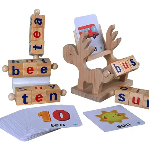 پازل چوبی آموزشی جورچین کلمات مدل گوزن  کد 4492862