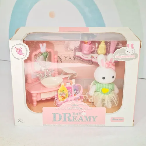 اسباب بازی ست خرگوش مینیاتوری به همراه سرویس بهداشتی BAY DREAMY کد 66215