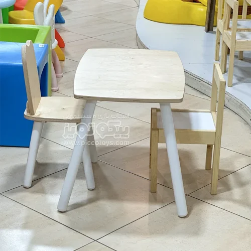 صندلی چوبی کودک پایه سفید کد 4280840