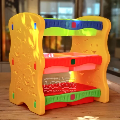 قفسه اسباب بازی با باکس 6 عددی رنگ زرد کد 4260416
