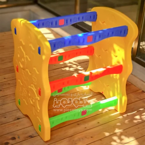 قفسه اسباب بازی با باکس 6 عددی رنگ زرد کد 4260416