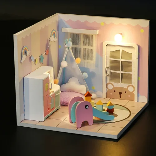 کیت خانه سازی چوبی مدل اتاق خواب کودک کد S2008
