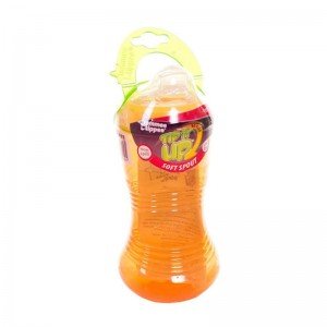 قمقمه نارنجی ضد چکه با درب 400 میلی tommee tippee 44610210