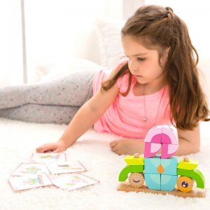 بلوک 24 تکه چوبی classic world Owl Blocks set  بهترین هدیه برای کودکان