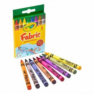 مداد شمعی قابل شست و شو 8 رنگ مخصوص لباس کودک crayola کد 5009