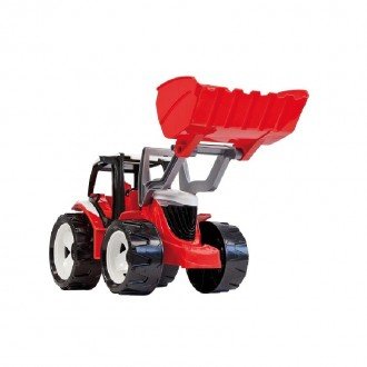 LENA - Strong giant tractor with front loader, red
