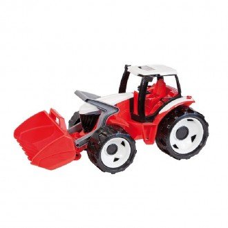 تراکتور بزرگ قرمز LENA - Strong giant tractor with front loader, red