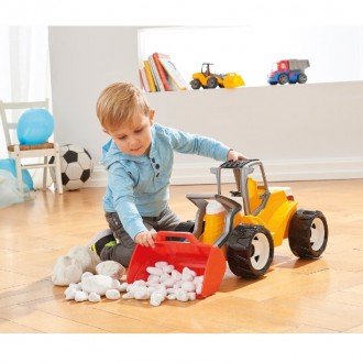 لودر بزرگ زرد قرمز LENA 02063 - Strong giant shovel loader red and yellow