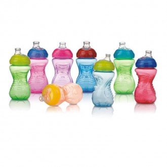 قمقمه  قرمز سوپاپ دار 300ml مدل  nuby 9926