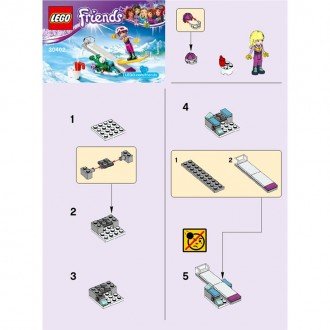 راهنمای ساخت لگو فرندز مدل دختراسکی سوار  lego 30402