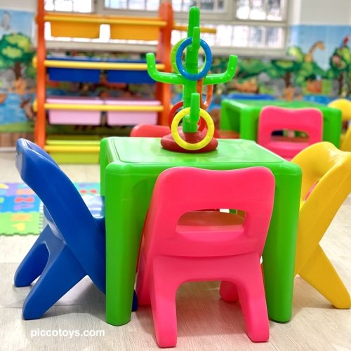 میز کودک مربع استار رنگ سبز مدل P/7004/SA