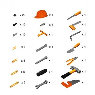 فروش قطعات ست ابزار 74 تکه با کلاه نارنجی