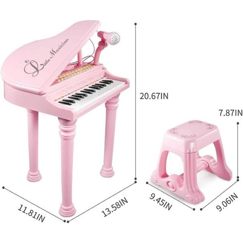 پیانو اسباب بازی صورتی با میکروفن مدل P/1504A/A