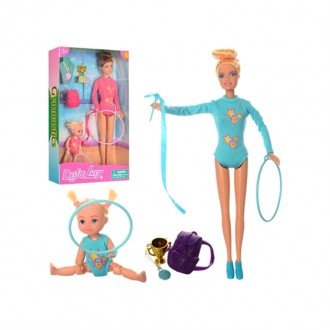 عروسک دفا آبی با هولاهوپ