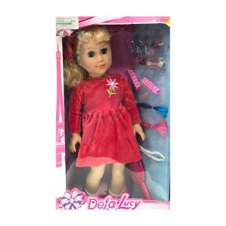 خرید عروسک دفا با لباس گلبهی مدل 5508
