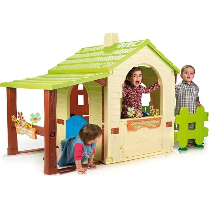 کلبه بازی کودک مدل خانه روستایی برند اینجوسا Injusa کد IN2033