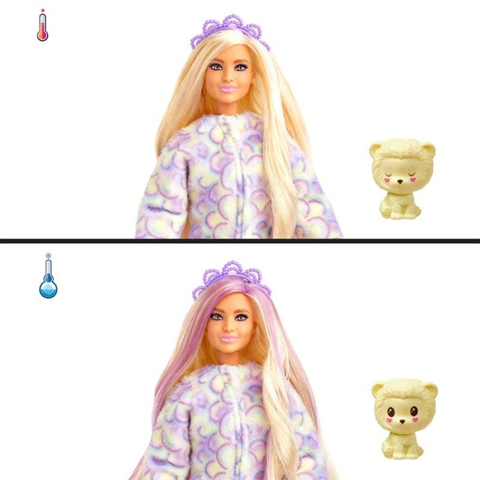 عروسک باربی سری Cutie Reveal مدل شیر کد HKR06