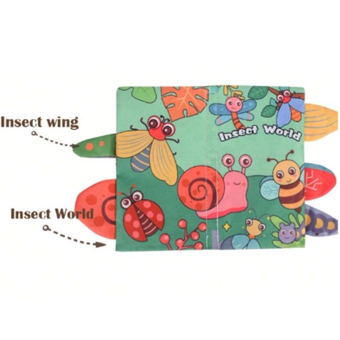 کتاب پارچه ای آموزشی مدل حشرات کد 5536492