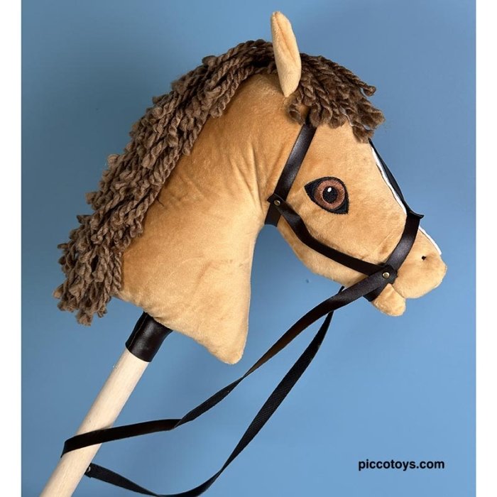 واکر کودک چوبی طرح اسب رنگ حنایی یال قهوه ای کد P/FH005/F