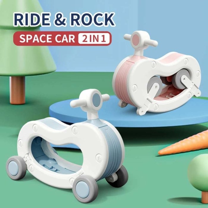 راکر و ماشین پایی کودک 2 در 1 رنگ صورتی P/Y3005/SU
