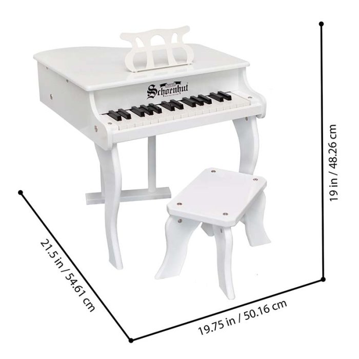 اسباب بازی پیانو موزیکال رنگ سفید کد 3005W