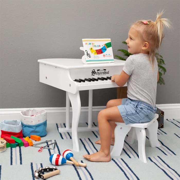 اسباب بازی پیانو موزیکال رنگ سفید کد 3005W