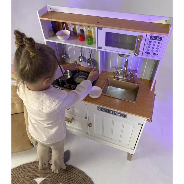 آشپزخانه کودک چوبی سفید کد KA426