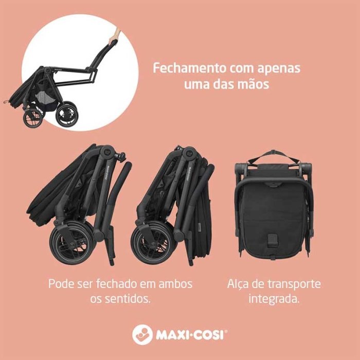 کالسکه مکسی کوزی مدل لئونا 2 Maxi-Cosi Leona رنگ زغالی کد 1204750111