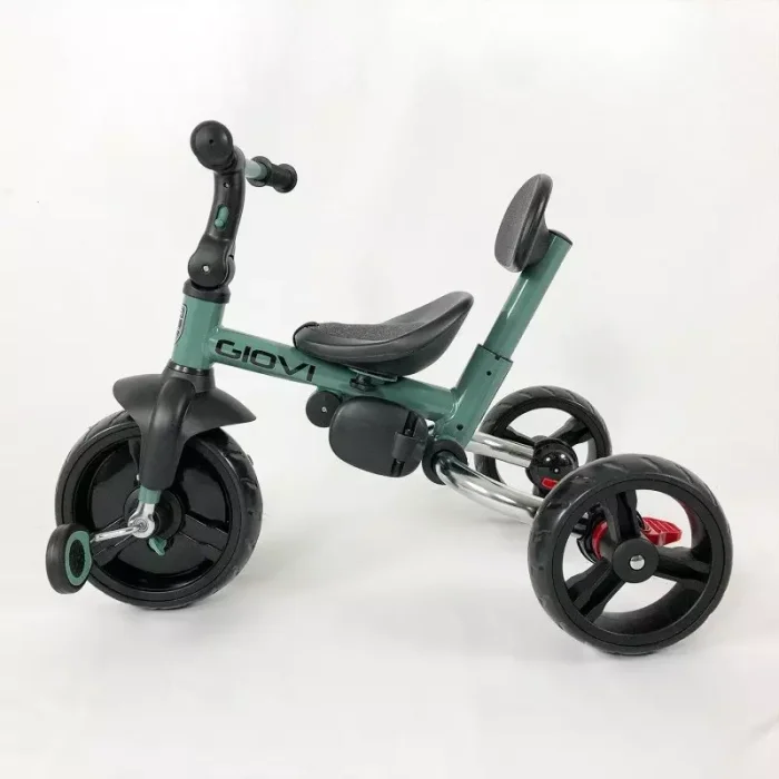 سه چرخه کودک کیکابو با سایبان رنگ طوسی مدل Kikka Boo Giovi کد 31006020144