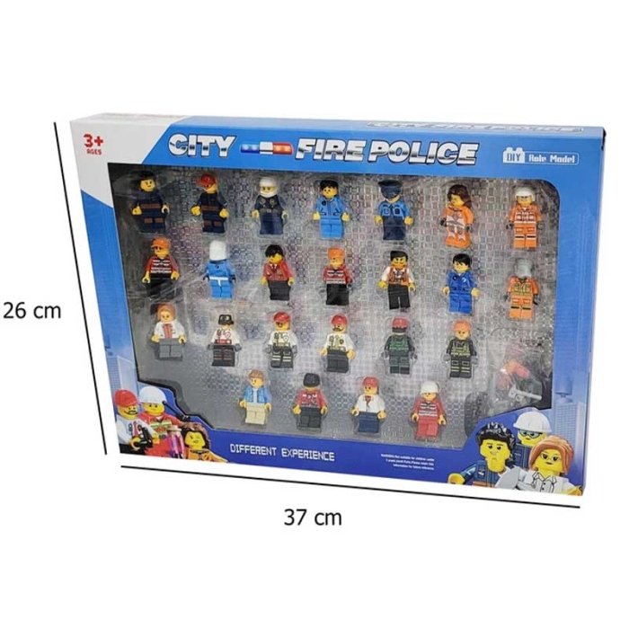 آدمک لگو کودک 24 عددی مدل پلیس و آتش نشان کد 22628