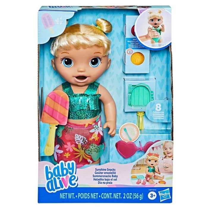 عروسک بیبی آلایو sunshine snack Baby Alive کد F1680
