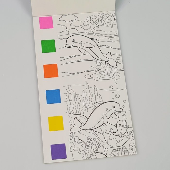 دفترچه آبرنگی رنگ آمیزی طرح حیوانات دریایی کد 703011