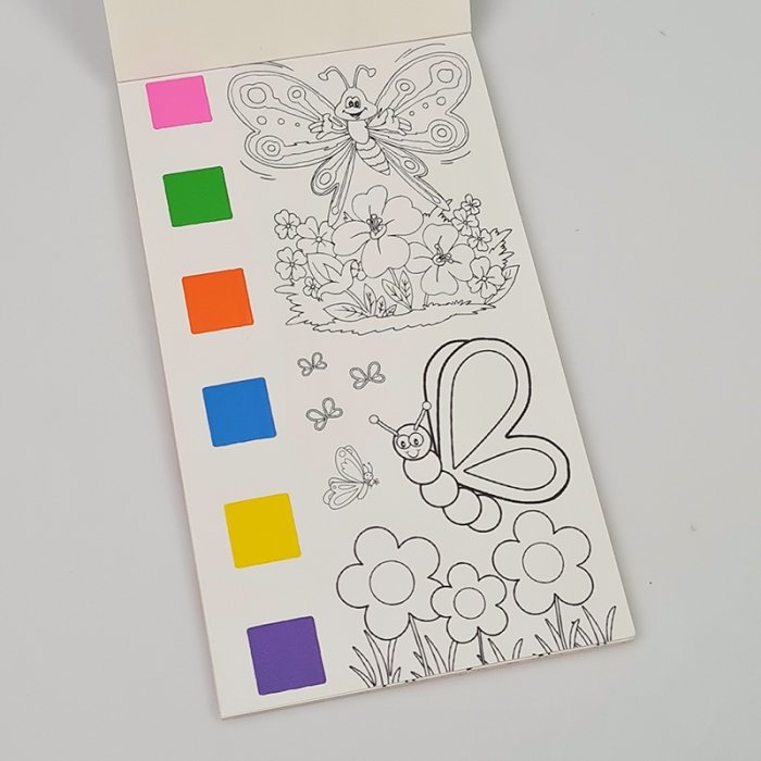 دفترچه آبرنگی رنگ آمیزی طرح پروانه کد 703016