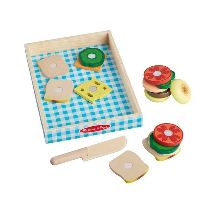 اسباب بازی ست فست فود چوبی 17 تکه MELISSA & DOUG  کد 10513