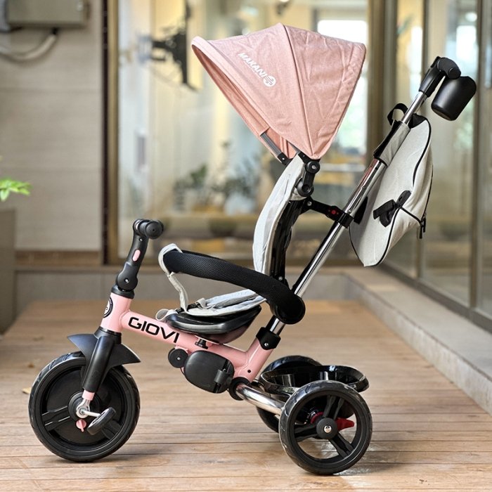 سه چرخه کودک کیکابو با سایبان رنگ صورتی مدل Kikka Boo Giovi  کد 31006020143