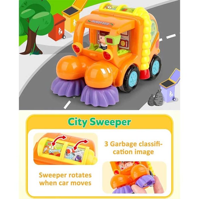 ماشین اسباب بازی هولی تویز مدل سوییپر HUILE TOYS مدل P/386ABC/A