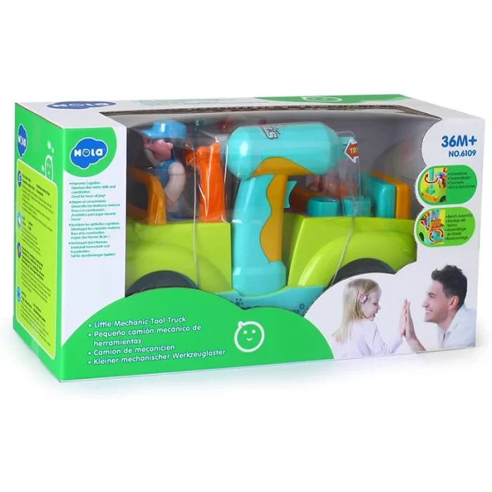 اسباب بازی کامیون ابزار هولی تویز Huile Toys رنگ سبز کد  6109