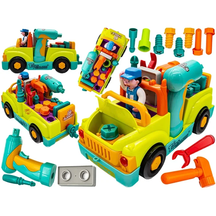 اسباب بازی کامیون ابزار هولی تویز Huile Toys رنگ سبز کد  6109