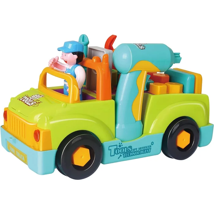 اسباب بازی کامیون ابزار هولی تویز Huile Toys رنگ سبز کد  6109