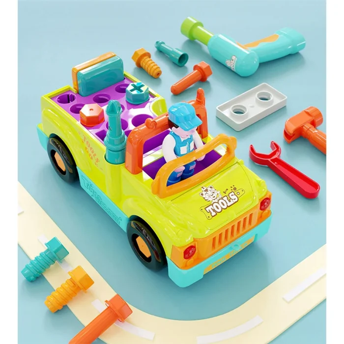 اسباب بازی کامیون ابزار هولی تویز Huile Toys رنگ سبز کد  6109