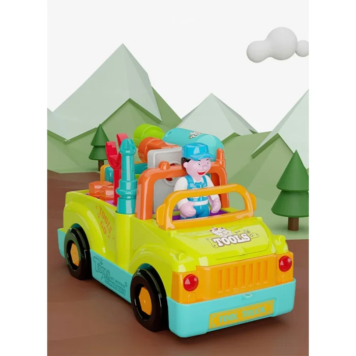 اسباب بازی کامیون ابزار هولی تویز Huile Toys رنگ سبز کد  6109