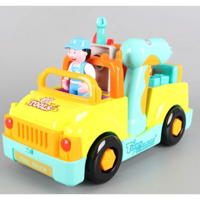 اسباب بازی کامیون ابزار هولی تویز Huile Toys رنگ سبز کد  6109