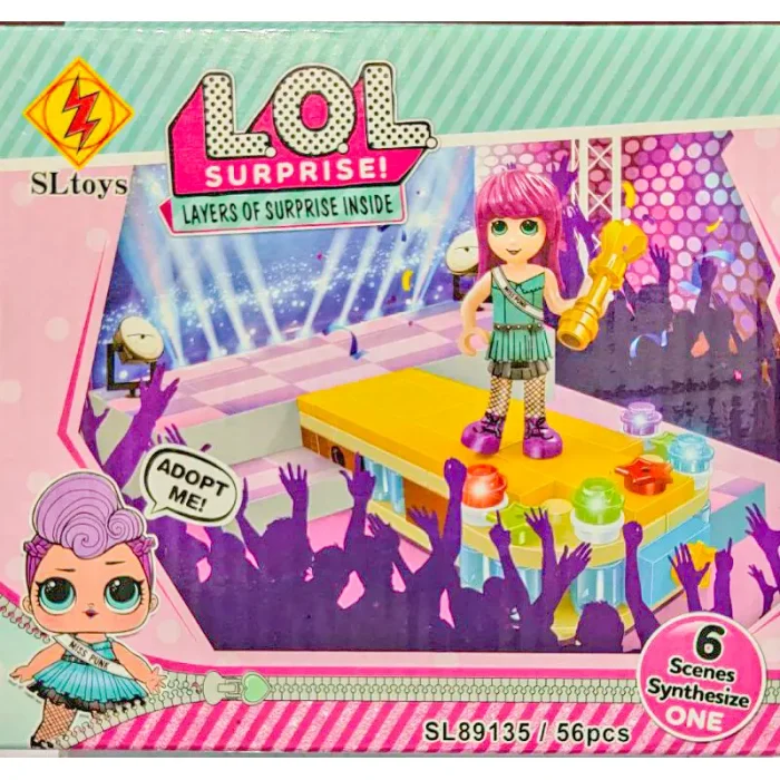 اسباب بازی ساختنی لگو مدل lol surprise لول سوپرایز 56 تکه کد P/SL89135/D