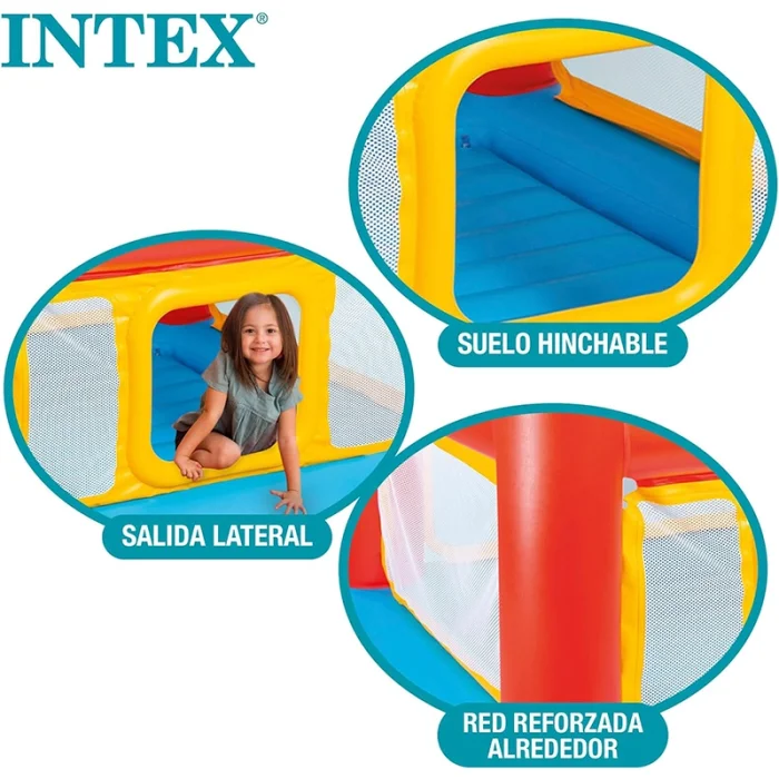 جامپینگ بادی کودک اینتکس Intex مدل قلعه زرد آبی کد 48259