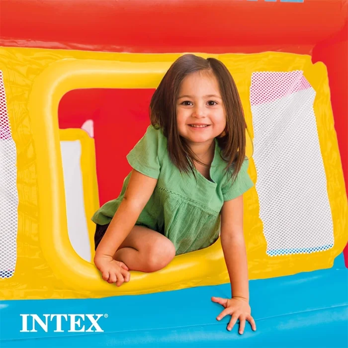 جامپینگ بادی کودک اینتکس Intex مدل قلعه زرد آبی کد 48259