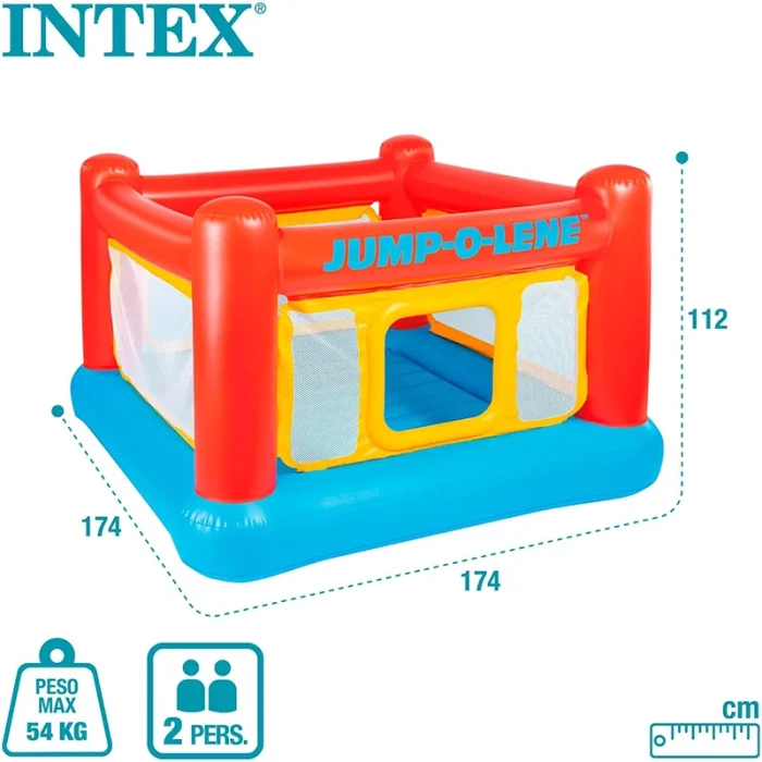 جامپینگ بادی کودک اینتکس Intex مدل قلعه زرد آبی کد 48259