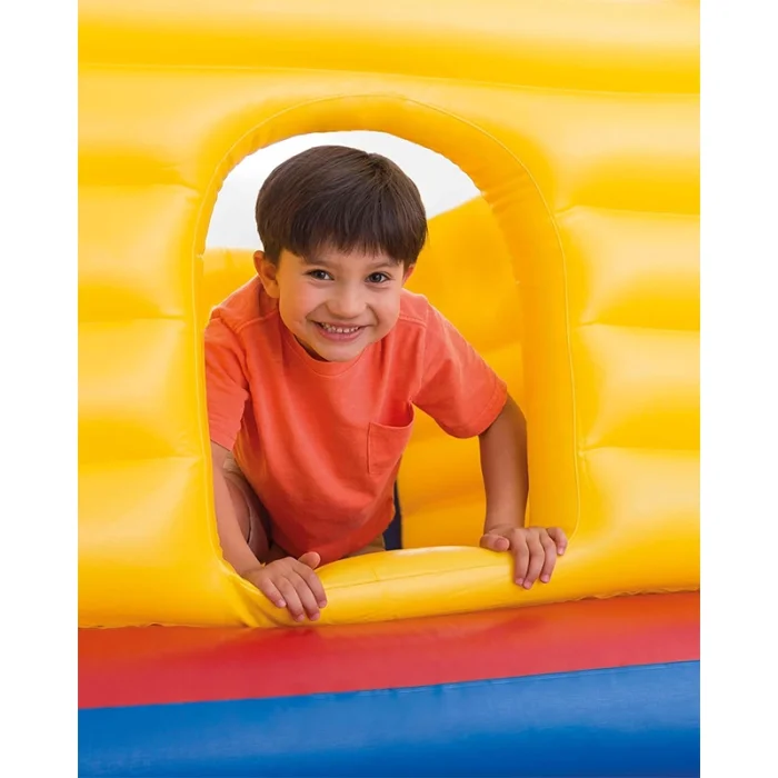 جامپینگ بادی کودک اینتکس Intex مدل قلعه زرد آبی کد 48259