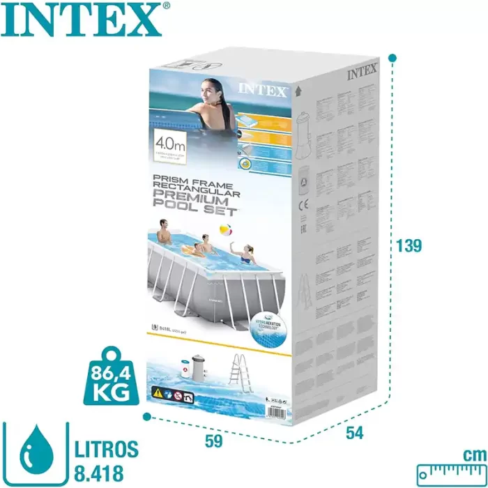 استخر آب فریمی پیش ساخته 4 متری اینتکس intex کد 26790