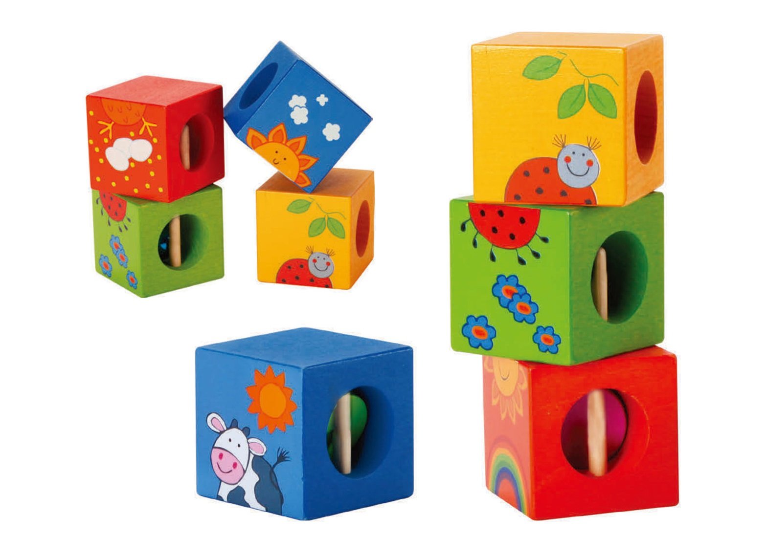 مکعب های زنگدار چوبی Classic World مدل Cubes with Puzzle 3522