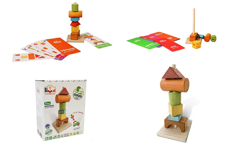 Wooden toy, intellectual game, shape column